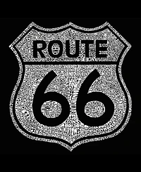 La Pop Art Plus Legendary Route 66 Word Tank Top