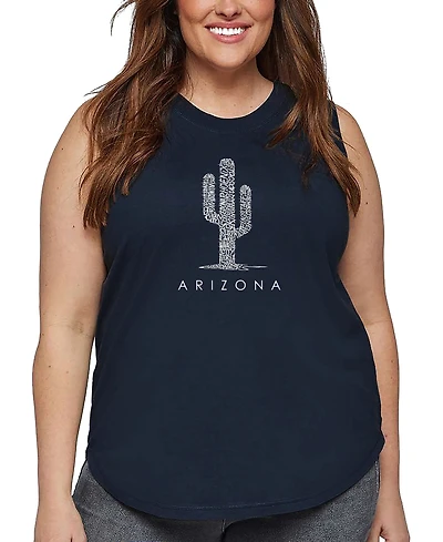 La Pop Art Plus Arizona Cities Word Tank Top
