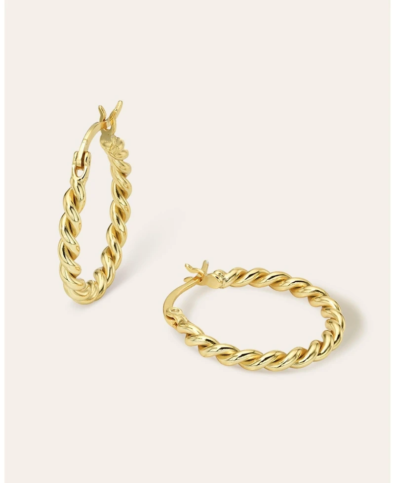 Zoe Lev Large Braided Hoop Earrings