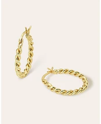 Zoe Lev Large Braided Hoop Earrings