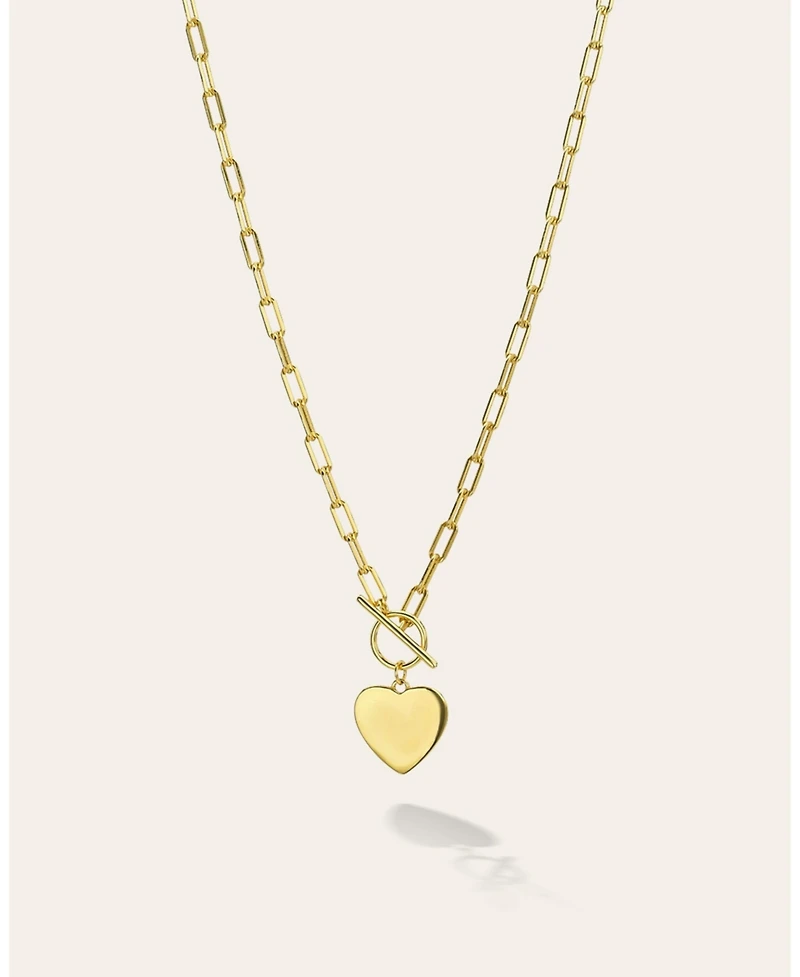 Zoe Lev Toggle Heart Necklace