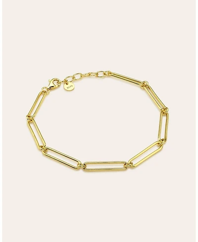 Zoe Lev Elongated Paper Clip Chain Bracelet