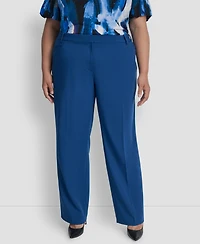 Dkny Plus Modern-Fit Straight-Leg Pants