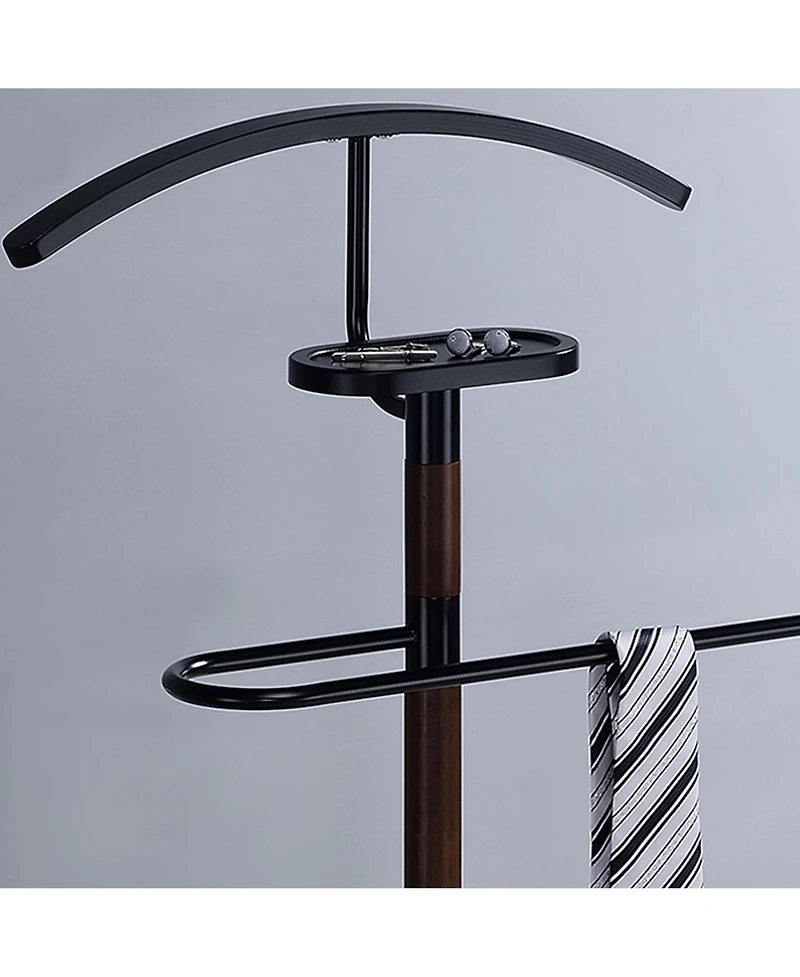Kings Brand Furniture Warren Black Metal Valet Tie and Coat Hanger