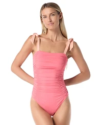 Kate Spade Women's Square-Neck Shirred One-Piece Swimsuit