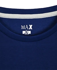 Max & Olivia Little and Big Boys 2-Piece Solid Top Plaid Jogger Pants Set