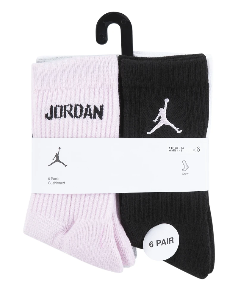 Jordan Big Girls 6-Pack Legend Crew Socks