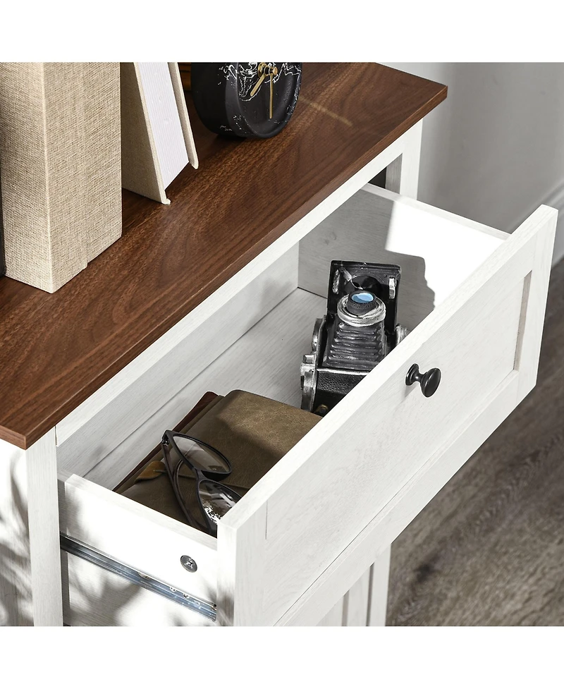 Homcom Farmhouse Storage Cabinet with Drawer and Doors,
