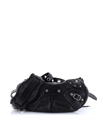 Pre-Owned Balenciaga Xs Le Cagole Giant Studs Shoulder Bag Leather