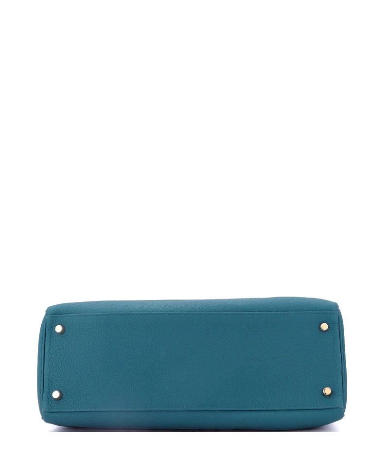 Pre-Owned Hermes Kelly Handbag Togo with Gold Hardware