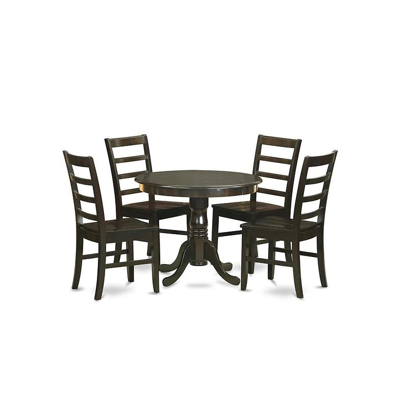 East West Furniture 5 Pc small Kitchen Table set- Table plus 4 Kitchen Dining Chairs