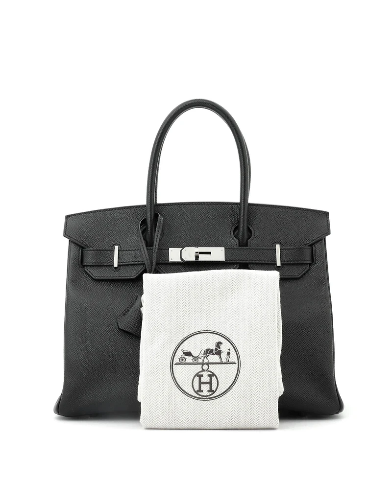 Pre-Owned Hermes Birkin Handbag Epsom with Palladium Hardware