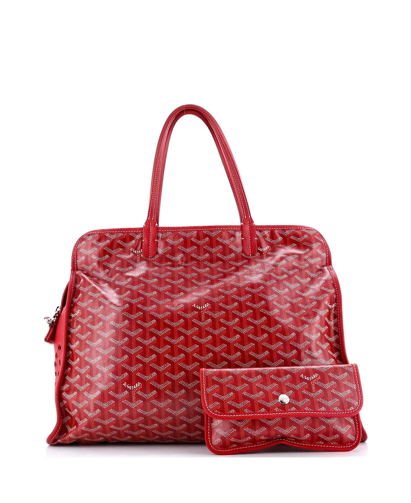 Pre-Owned Goyard Pm Hardy Pet Carrier Coated Canvas