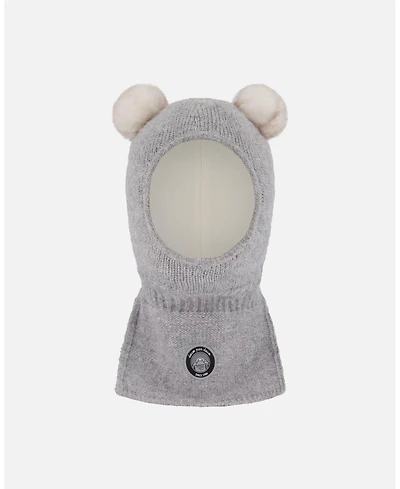 Deux par Kids Unisex Knit Balaclava Heather Gray - Toddler|Child