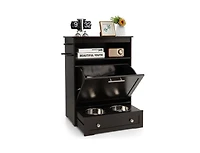 Pet Feeder Station with Stainless Steel Bowl