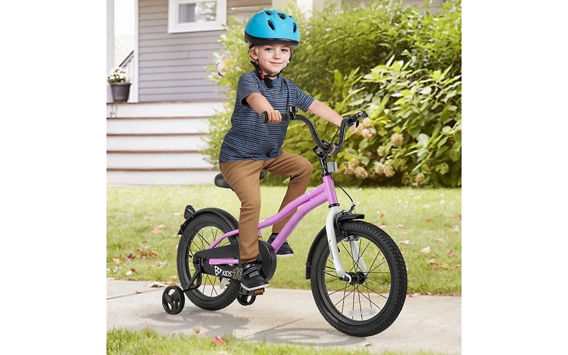Kids Bike 16 Inch Training Bicycle with 2 Brakes for Ages 4-7