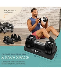 LifePro Adjustable Dumbbell Set or Single – Quick-Change Hand Weights, 25lb & 90lb Options – Space-Saving Dumbbells for Home Gym Strengt