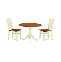East West Furniture Dining Room Set Buttermilk & Cherry