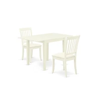 East West Furniture Dining Room Set Linen Whit