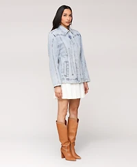 Avec Les Filles Women's Corset Seamed Long Sleeve Jacket