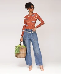 Avec Les Filles Women's Carpenter Barrel Leg Jeans