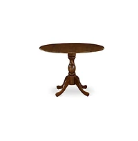 East West Furniture 3 Piece Kitchen Table Set Includes 1 Drop Leaves Wood Table and 2 Grey Linen Fabric Parson Dining Room Chairs with High Back