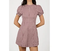 WeWoreWhat Puff Sleeve Peplum Mini Dress