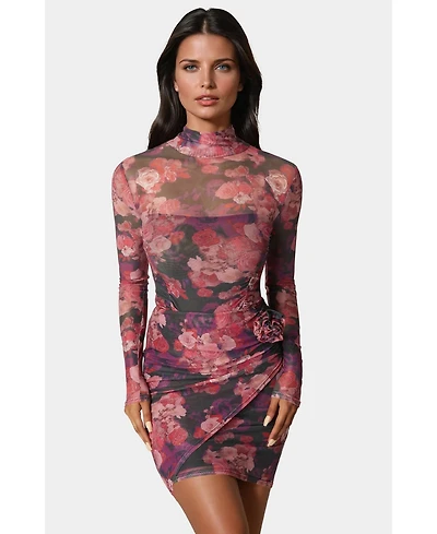 Bebe Floral Mesh Bodysuit