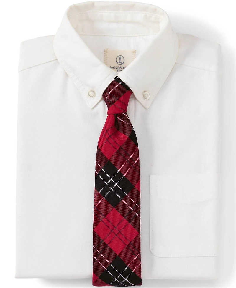 Lands' End School Uniform Kids Plaid To Be Tied Tie