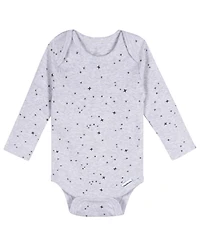 Gerber Baby Neutral 5-Pack Long Sleeve Bodysuits, Green Heather, 0-3 Months
