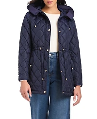 kate spade new york Women's Diamond Quilted Anorak Jacket With Hood
