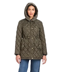 kate spade new york Women's Diamond Quilted Anorak Jacket With Hood