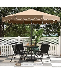 10 Feet Patio Umbrella Outdoor Market Umbrella with Crank Tilt Adjustment