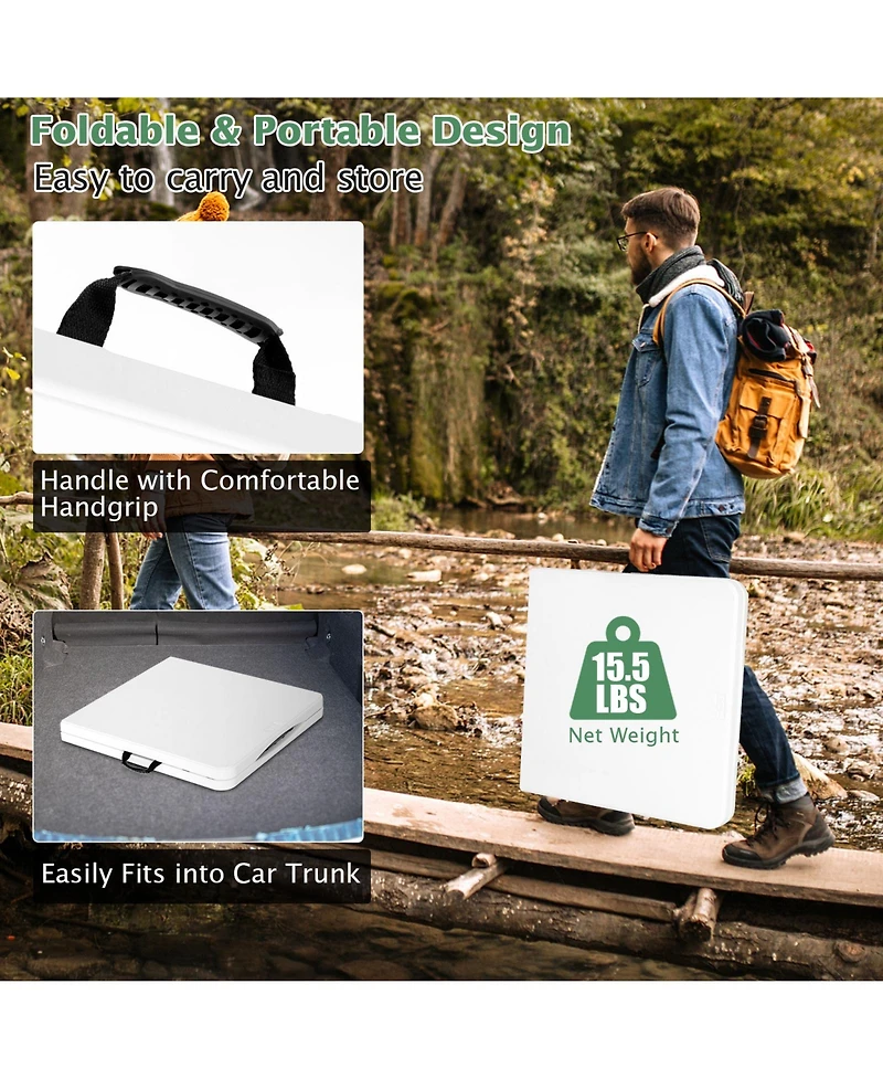 3-Level Height Adjustable Folding Table for Versatile Use
