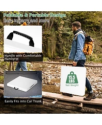 3-Level Height Adjustable Folding Table for Versatile Use