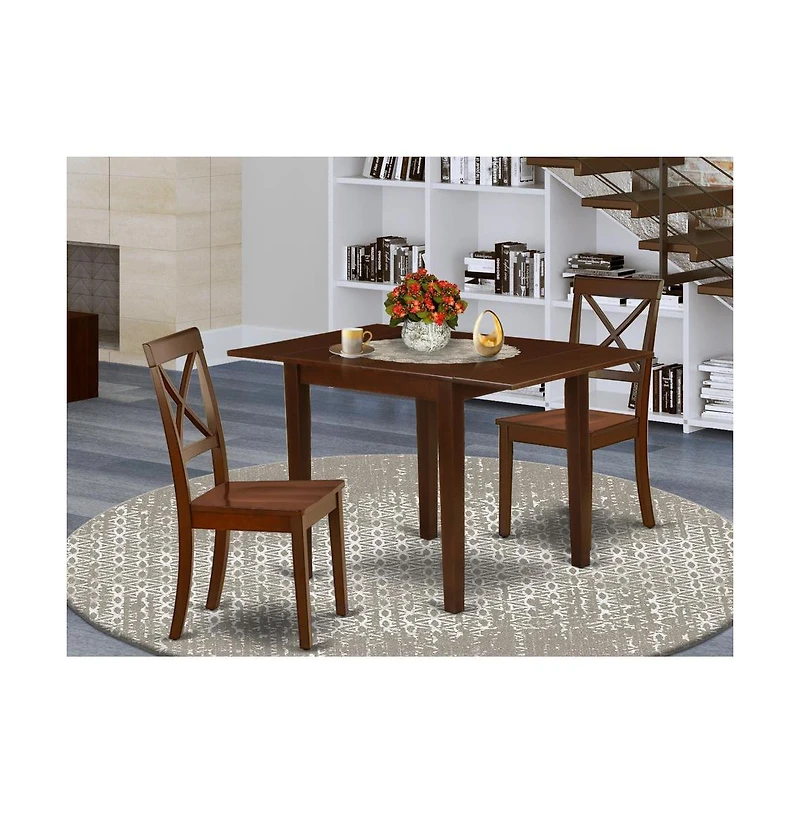 East West Furniture Dining Room Set Mahogany