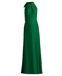 Tadashi Shoji Sims Shoulder Bow Halter Gown