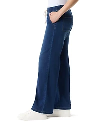 Gloria Vanderbilt Women's Knit Drawstring Straight Denim Jeans