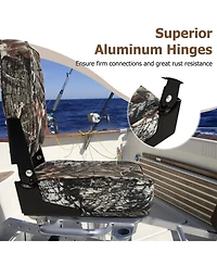 Akiudex 2-Piece Folding Boat Seat Set with Sponge Padding - Camouflage