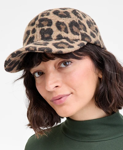 On 34th Leopard-Print Baseball Cap, Macy's Exclusive