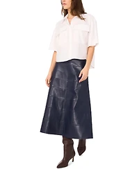 1.state Women's A-Line Seamed Midi Skirt