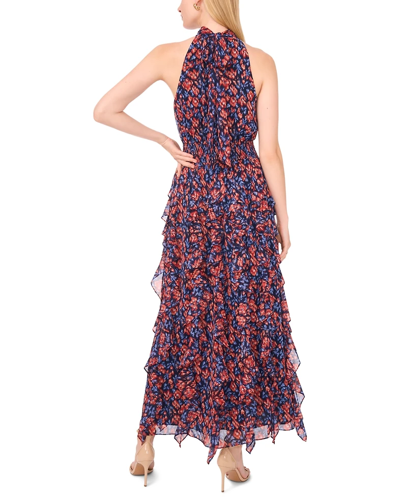 1.state Women's Flounce Cascading Maxi Dress