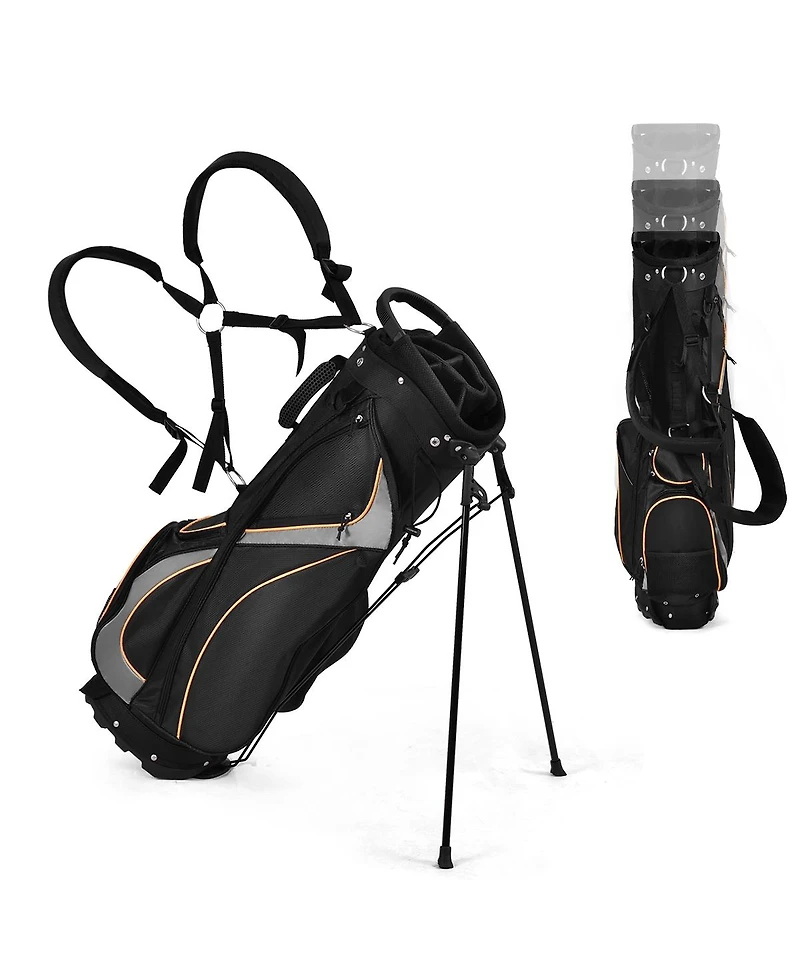 9 Inch Golf Stand Bag with Divider and Spacious Storage Pockets