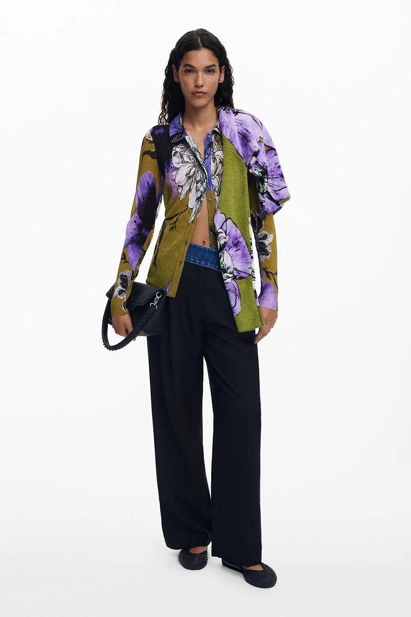 Desigual Women's Buttoned T-shirt designed by Mr. Christian Lacroix
