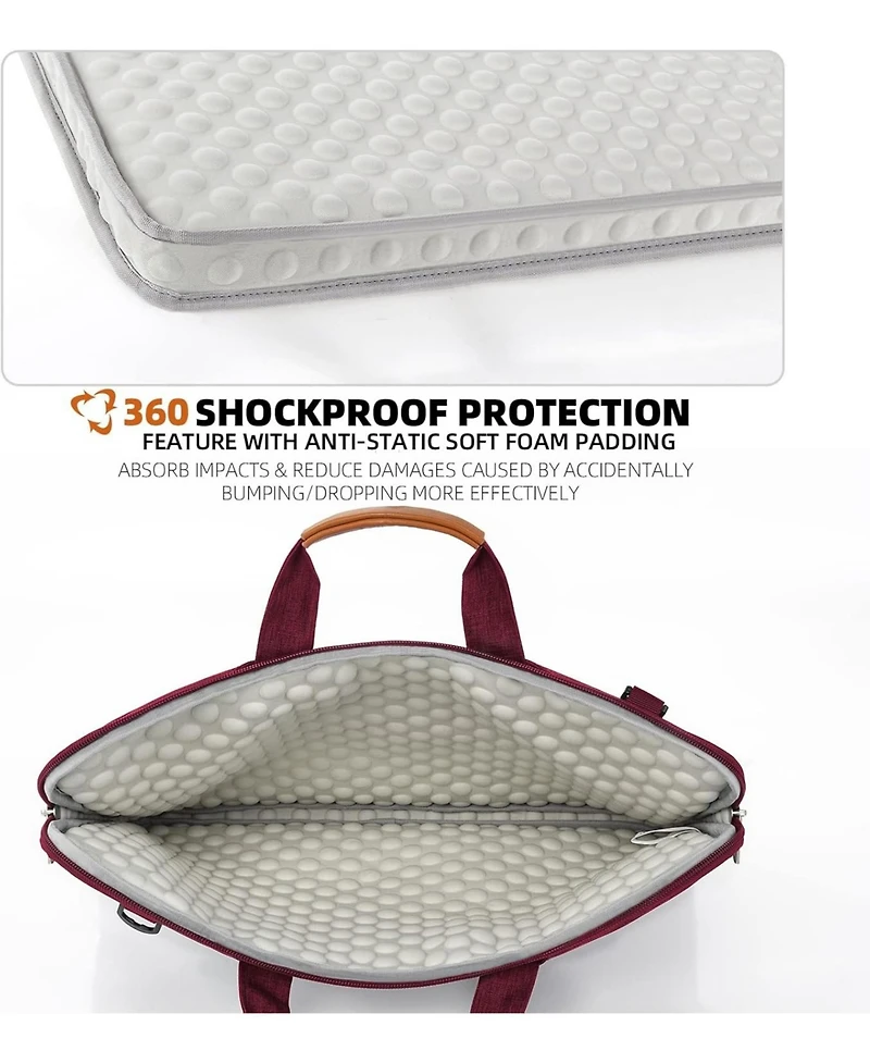 Slim 17.3 inch Laptop Bag Sleeve Carrying Case with Shoulder Strap