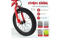 16 Inch Kids Bike with Led Lights, Adjustable Carbon Steel Frame for Ages 4-7