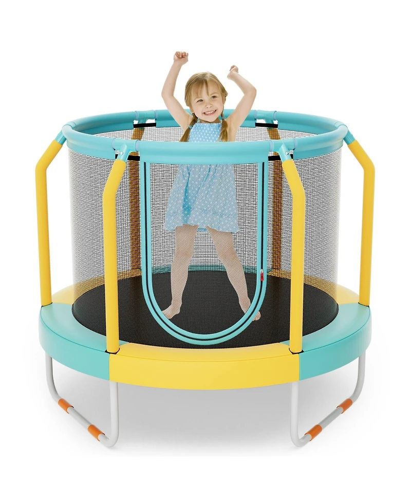 Mini Trampoline with Enclosure and Heavy-Duty Metal Frame