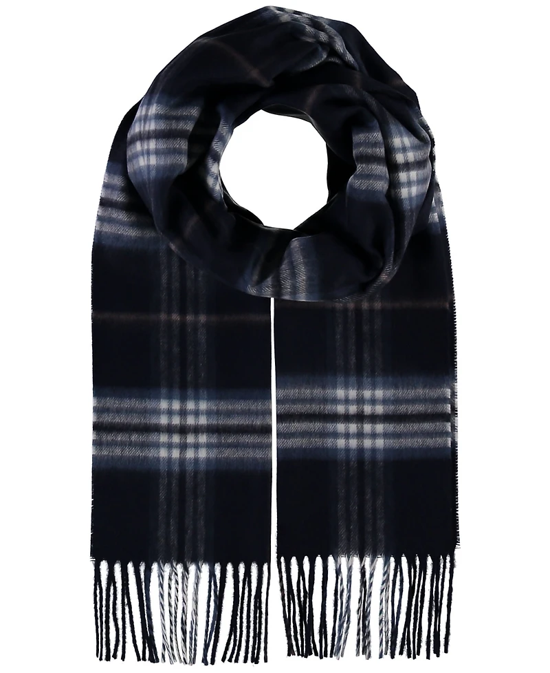 V. Fraas Men's Classic Plaid Cashmink Scarf