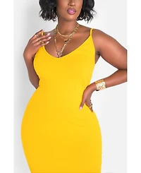 Rebdolls Plus Size A Lot To Love V-Neck Midi Dress & Cardigan Set