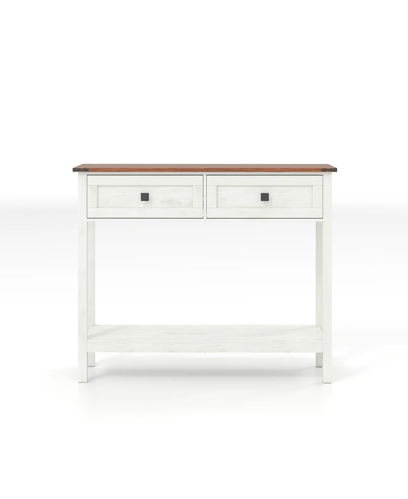 Kitchen Cabinet Console Table with 2 Drawer and Bottom Storage Shelf
